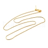 1mm Rack Plating Brass Box Chain Adjustable Slider Necklaces for Women Men MAK-L044-02G-1