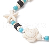 Synthetic Turquoise Beads Braided Bracelets for Men Women BJEW-JB11993-01-3