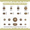 Unicraftale 198Pcs 9 Styles Tibetan Style Alloy Bead Caps FIND-UN0015-67-3