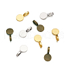 Tibetan Style Alloy Glue On Flat Pad Pendant Bails TIBE-TA0001-10-2
