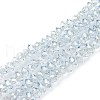 Electroplate Glass Beads Strands GLAA-A001-02A-PL02-1