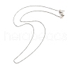 0.9mm Adjustable Slider Brass Box Chain Necklaces for Men Women NJEW-G160-21P-1