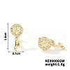 Chic Vintage Geometric Flower Brass Hoop Earrings AZ5781-2-2
