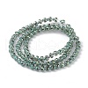 Transparent Electroplate Glass Beads Strands EGLA-F153-FR01-2