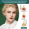 Beebeecraft Brass Micro Pave Colorful Grade AAA Cubic Zirconia Pendants KK-BBC0015-36D-2