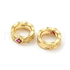 Brass Micro Pave Cubic Zirconia European Beads KK-H452-24KCG-02-2