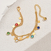 Brass Curb Chain Multi-strand Bracelets YZ2574-3