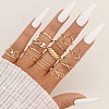 14Pcs Alloy & Rhinestone & Plastic Pearl Finger Rings WGAC171-04-1