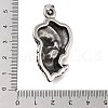 Retro 304 Stainless Steel Big Pendants STAS-I205-38AS-08-3