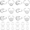 Unicraftale DIY Flat Round Cuff Ring Making Kit DIY-UN0003-46-1