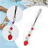 Acrylic Mobile Straps HJEW-HS00011-4