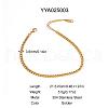 Elegant Stainless Steel Twisted Chain Anklets HM7489-1-1