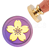 Brass Wax Seal Stamp with Handle AJEW-WH0184-0330-1