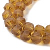 Electroplate Transparent Glass Beads Strands EGLA-I018-FA01-3