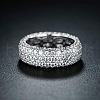 Brass Micro Pave Clear Cubic Zirconia Finger Rings for Women FS-WG796B2-02-1