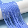 Imitation Jade Frosted Glass Bead Strands EGLA-A039-J4mm-MD04-4