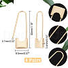 ARRICRAFT 8Pcs Brass Safety Pin Shape Dangle Hoop Earrings for Men Women KK-AR0002-90-2