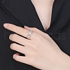 925 Sterling Silver Adjustable Finger Rings FS-WG45355-01-2