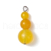 Natural Dyed Malaysia Jade Round Beaded Pendants PALLOY-JF02867-02-1