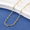 Brass Peanut Link Chain Necklaces NJEW-M108-37G-1