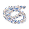 Luminous Handmade Enamel Gold Sand Glass Beads Strands LAMP-U004-08G-3