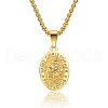 Saint Christopher Pendant Men's Stainless Steel Necklace Stainless Steel Men's Jewelry. EO9724-1-1