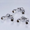 Tarnish Resistant 201 Stainless Steel Cord Ends STAS-F145-03P-9x6mm-1