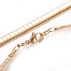 304 Stainless Steel Choker Necklaces and Bangles Jewelry Sets SJEW-L144-A01-G-3