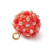 Seed Beads Beaded Charms PALLOY-MZ00314-01-4
