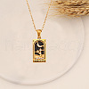 Stainless Steel Enamel Tarot Pendant Necklaces FS-WG91854-02-1