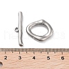 Non-Tarnish 304 Stainless Steel Toggle Clasps X-STAS-A092-04A-P-3