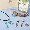  16Pcs 8 Styles Synthetic Turquoise Alloy Pendants FIND-TA0002-57-15