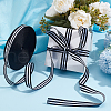 GOMAKERER 25 Yards Polyester Striped Ribbons OCOR-GO0001-29A-4