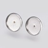 304 Stainless Steel Earring Cabochon Settings X-STAS-E426-85B-P-1
