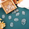 Transparent Clear Glass Flat Back Cabochons GGLA-TA0001-02-40x30-6