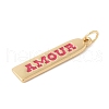 304 Stainless Steel Enamel Pendants STAS-V013-11B-G-2