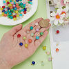 120Pcs 12 Colors Baking Painted Imitation Jade Glass Charms PALLOY-HY00035-3