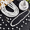 PONABEADIY 5 Strands Natural Lava Rock Round Beads Strands G-LT0001-02B-01-3
