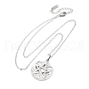 Viking Pentagram 304 Stainless Steel Pendant Necklaces NJEW-M096-01P-2