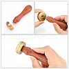 Olycraft 1Pc Golden Tone Brass Stamp Head DIY-OC0012-39B-3