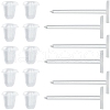 SOFPLATE 500Pcs Eco-Friendly Plastic Stud Earring Findings KY-SP0001-03B-1