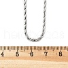Tarnish Resistant 304 Stainless Steel Rope Chain Necklaces NJEW-E026-09P-4
