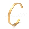 304 Stainless Steel Plain Cuff Bangles for Women BJEW-P344-01A-G-4