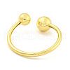 Rack Plating Brass Open Cuff Bangles BJEW-P322-06G-3