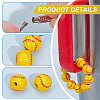 Sport Ball Wood Beaded Keychain for Women Men HJEW-NB00182-5