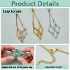 3Pcs 3 Colors 304 Stainless Steel Macrame Pouch Necklace Making NJEW-PH01550-4