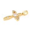 Brass Micro Pave Cubic Zirconia Pendants KK-U056-30G-2