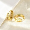 Star Brass Micro Pave Clear Cubic Zirconia Hoop Earrings EJEW-D311-104G-4
