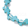 Dyed Synthetic Turquoise Beads Bangles for Women BJEW-JB11903-4