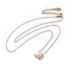 Natural Pearl Pendant Necklace with 304 Stainless Steel Chains NJEW-K255-03KCG-1